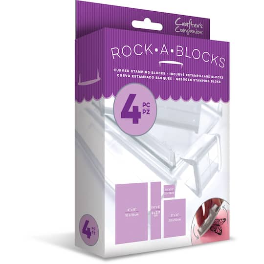 Crafter&#x27;s Companion Clear Rock-A-Blocks Stamping Blocks, 4ct.